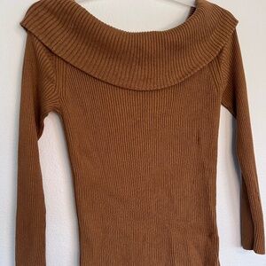 Off the shoulder knit sweater